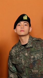 BTS V in military uniform